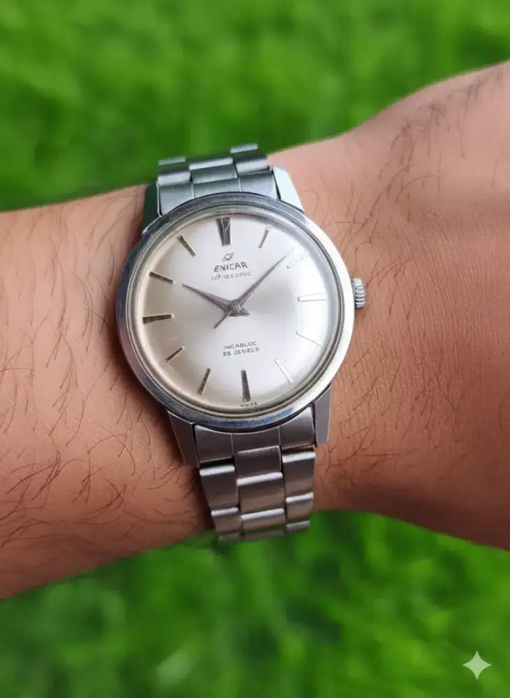 Jam tangan Vintage Enicar ultrasonic manual winding