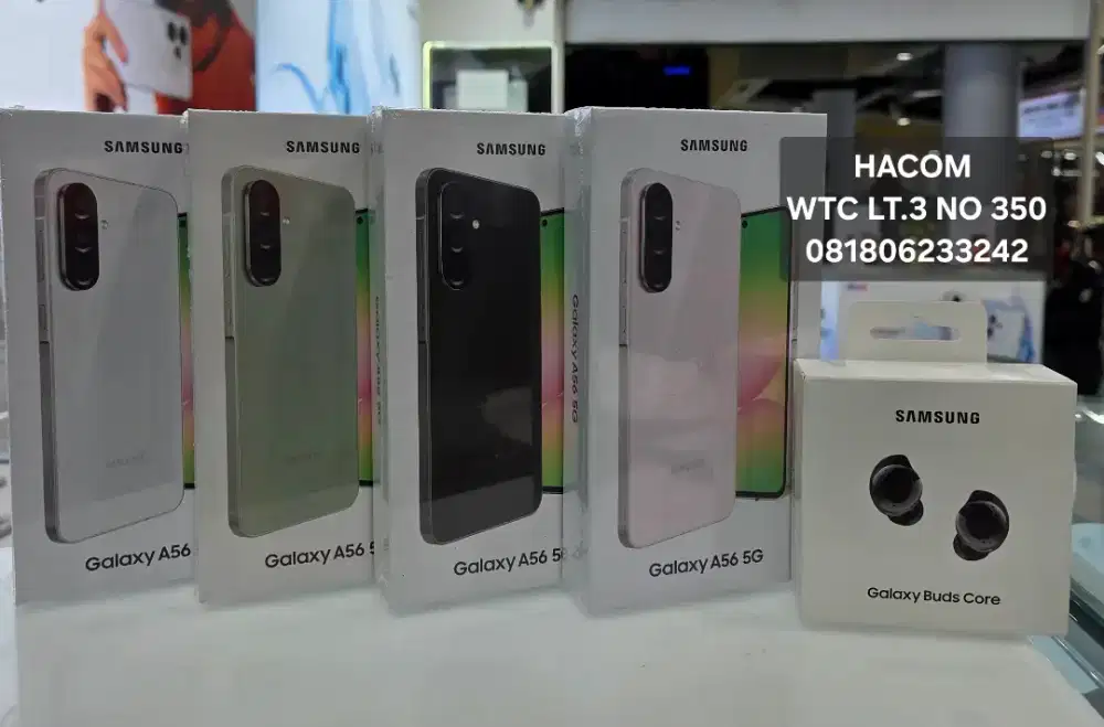Samsung A56 5g 8+8/256 Baru Free Buds core