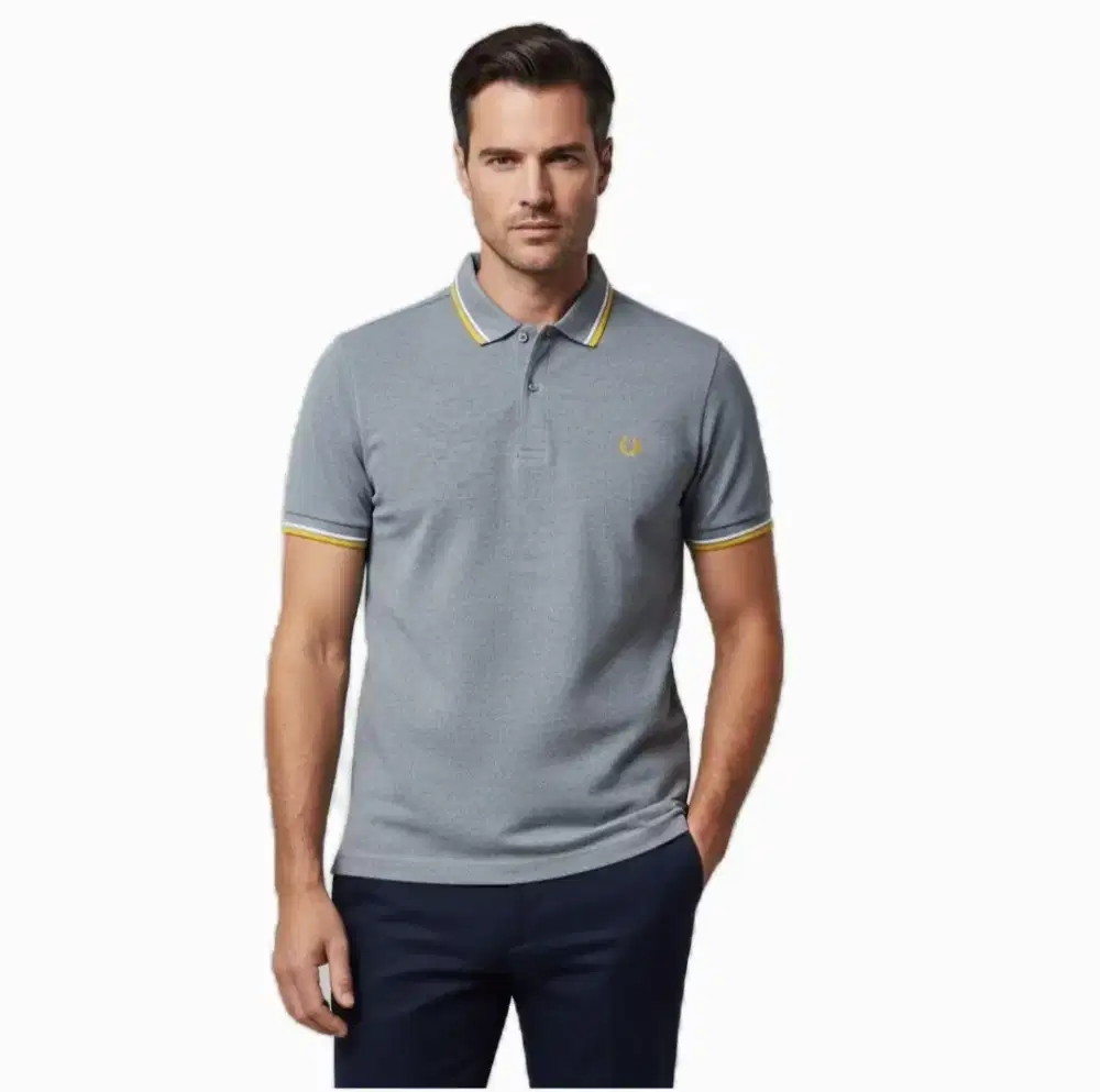 Kaos polo shirt Fred Perry Twin Tipped Colour Grey Size M