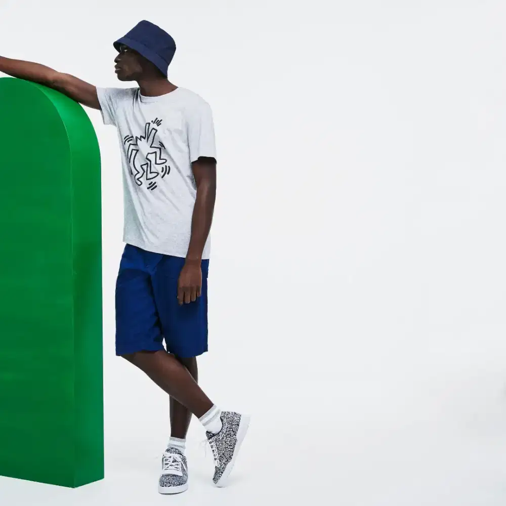 Kaos LACOSTE x Keith Harring Grey colour Size No.4