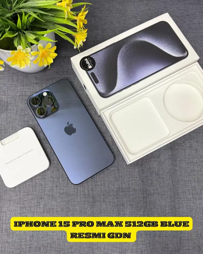Iphone 15 pro max 512gb blue resmi