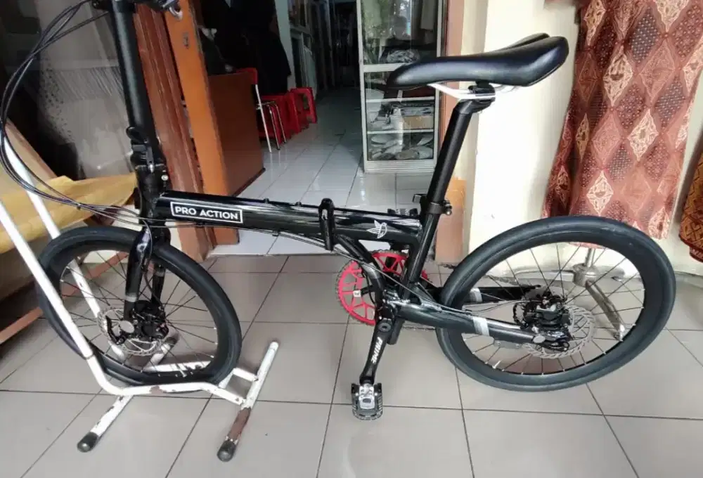 Jual Sepeda Lipat Pro Action Falcon 20 inch 1x10 Speed Black ( BARU)