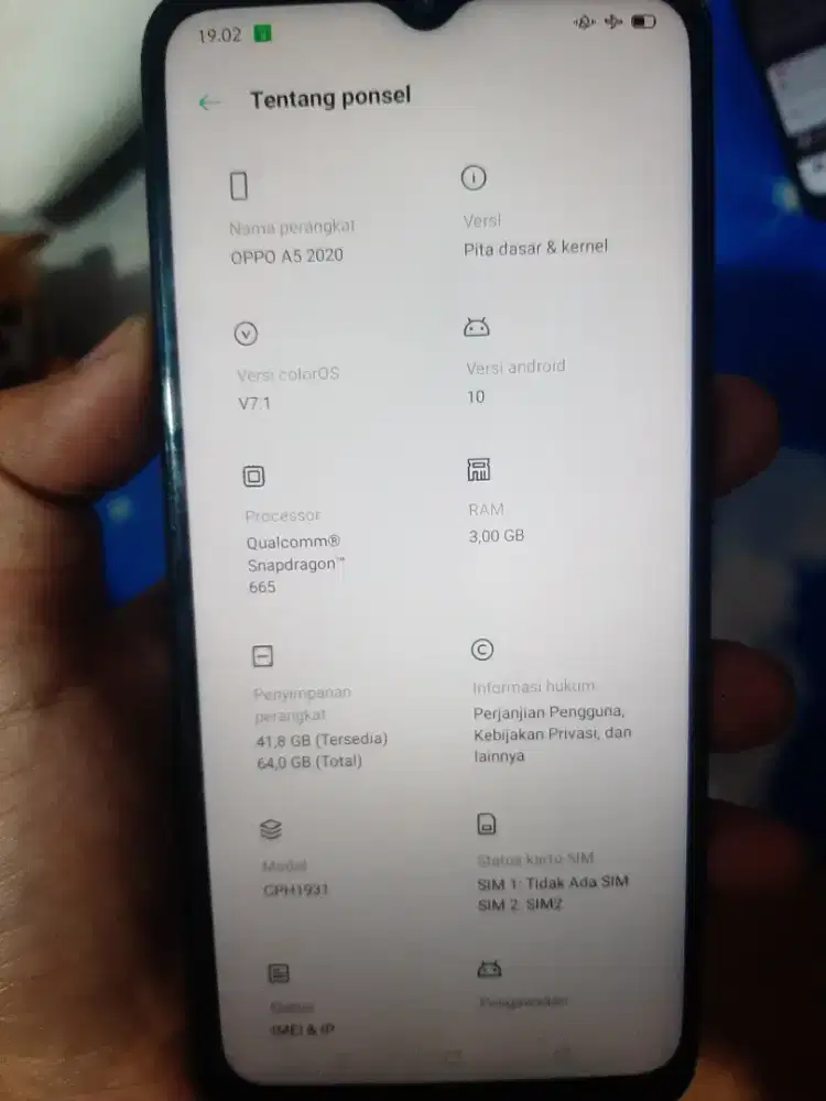 Oppo A5 Ram 3/64