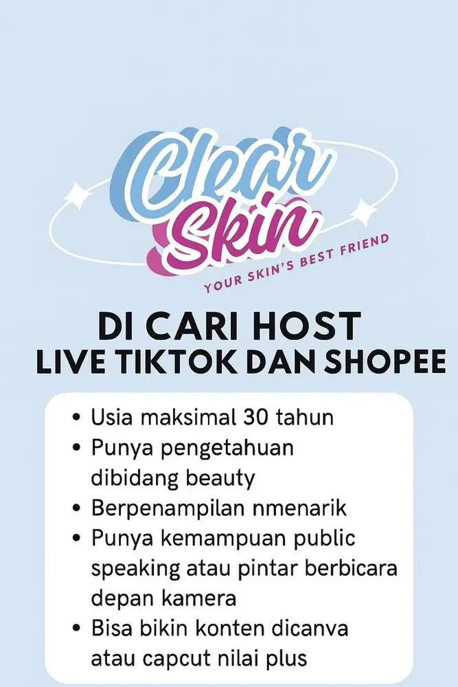 Host Live Tiktok dan Shopee