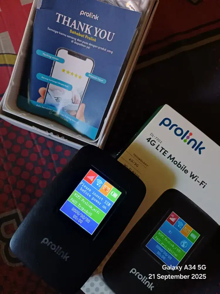 Mifi modem wifi prolink 4G (unlock all kartu)