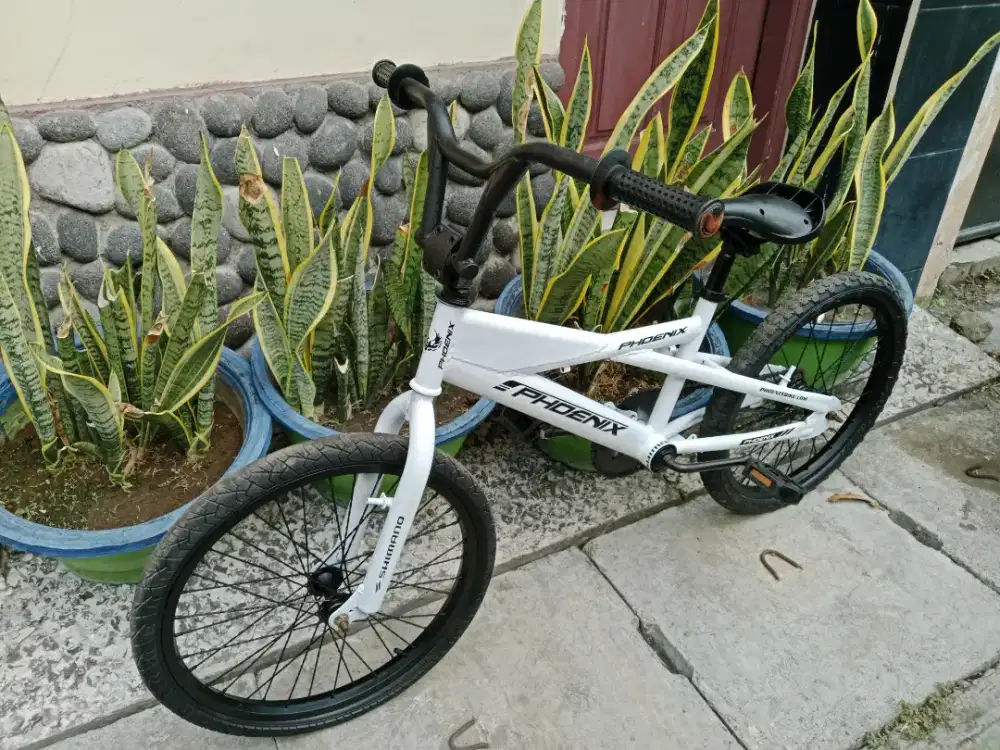 Sepeda bmx putih