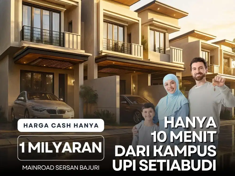 BEBAS BIAYA PPN! Rumah Mewah di Mainroad Sersan Bajuri Hanya 10 Menit ke UPI Setiabudi Bandung