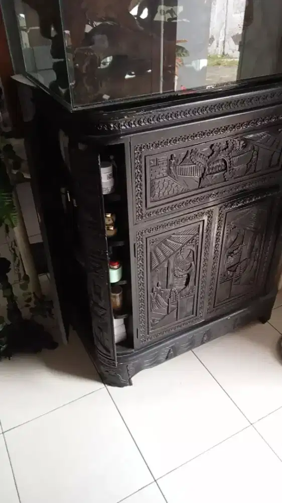 lemari mini bar(jati)