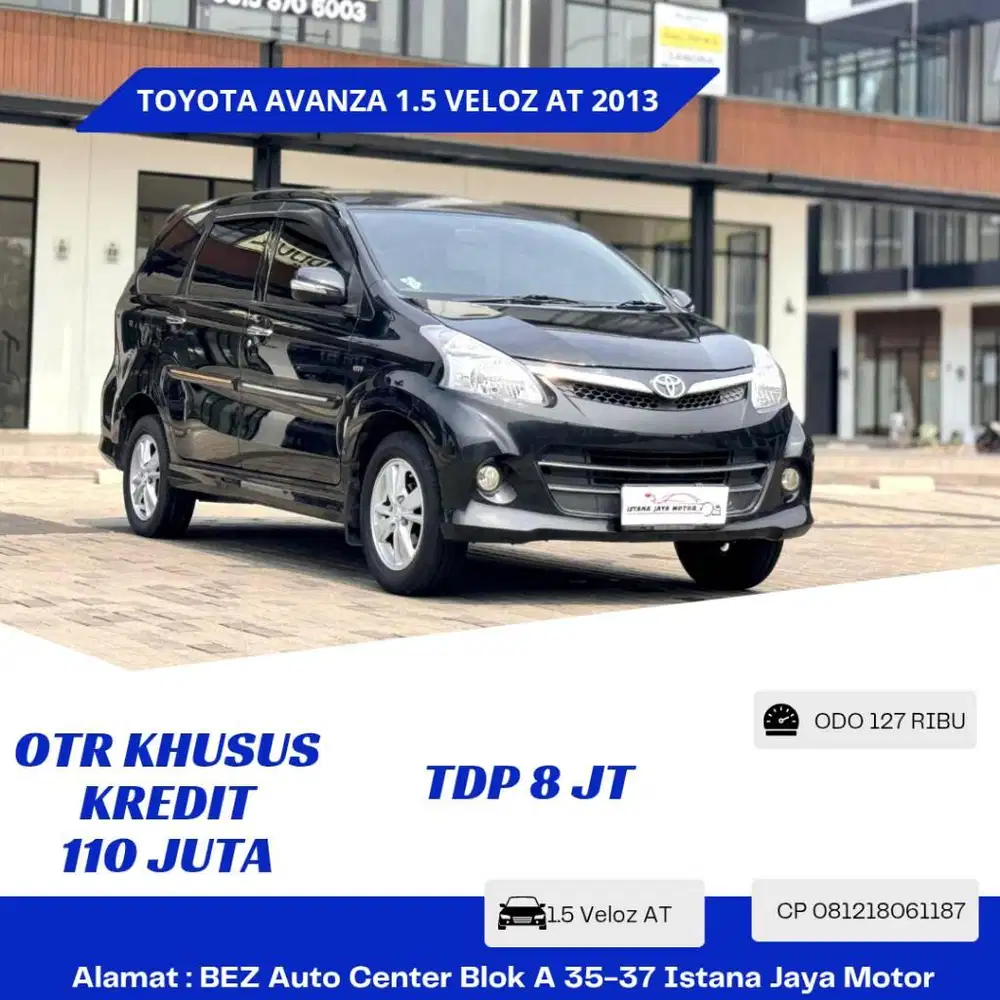 FIRST HAND Toyota Avanza 1.5 Veloz AT 2013 Hitam
