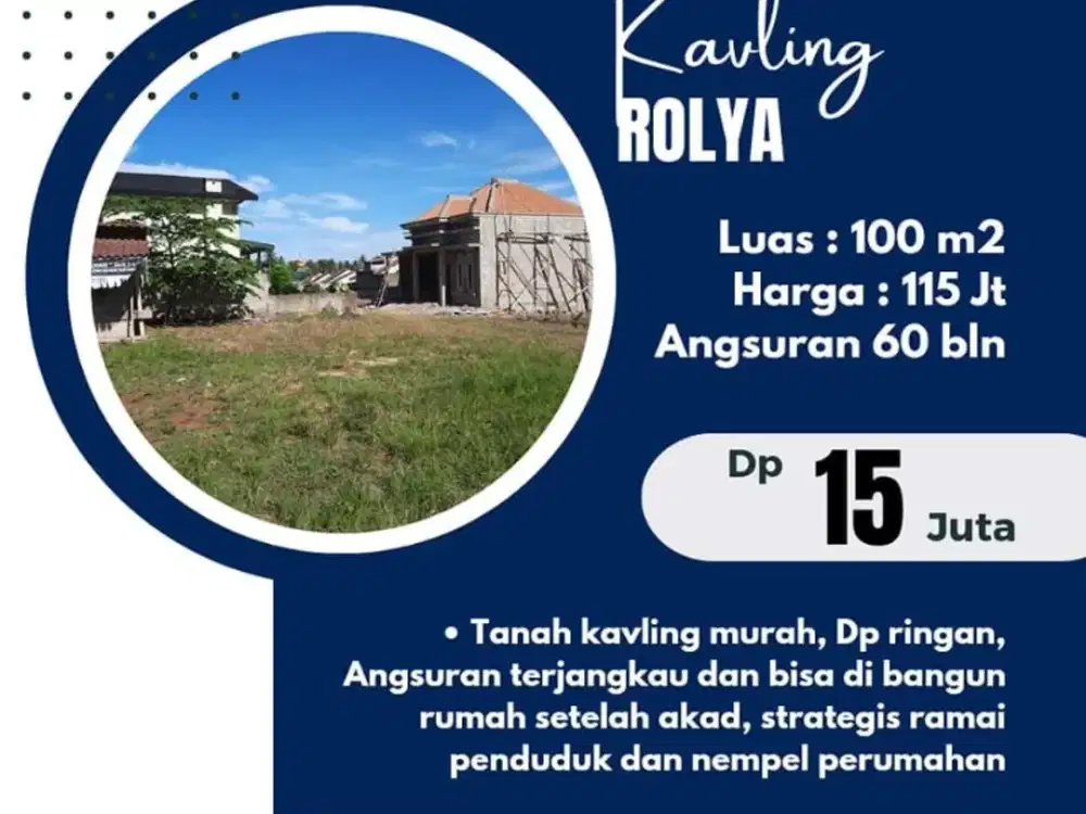 kapling samping perumahan harmini bataranila