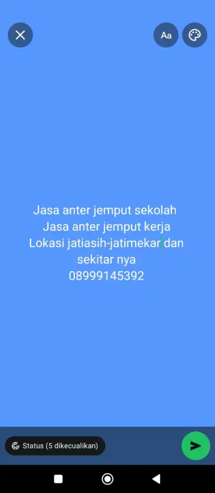 Jasa antar jemput anak sekolah/kerja