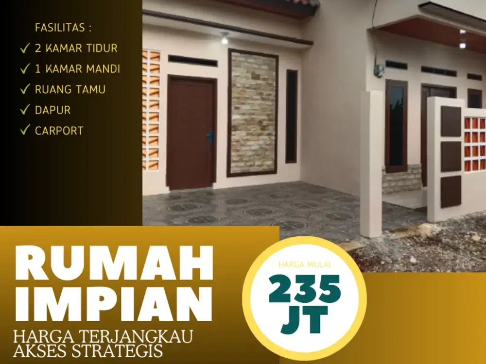 DIJUAL RUMAH CLUSTER IDEALIS 2KAMAR DENGAN AKSES YANG SANGAT STRATEGIS