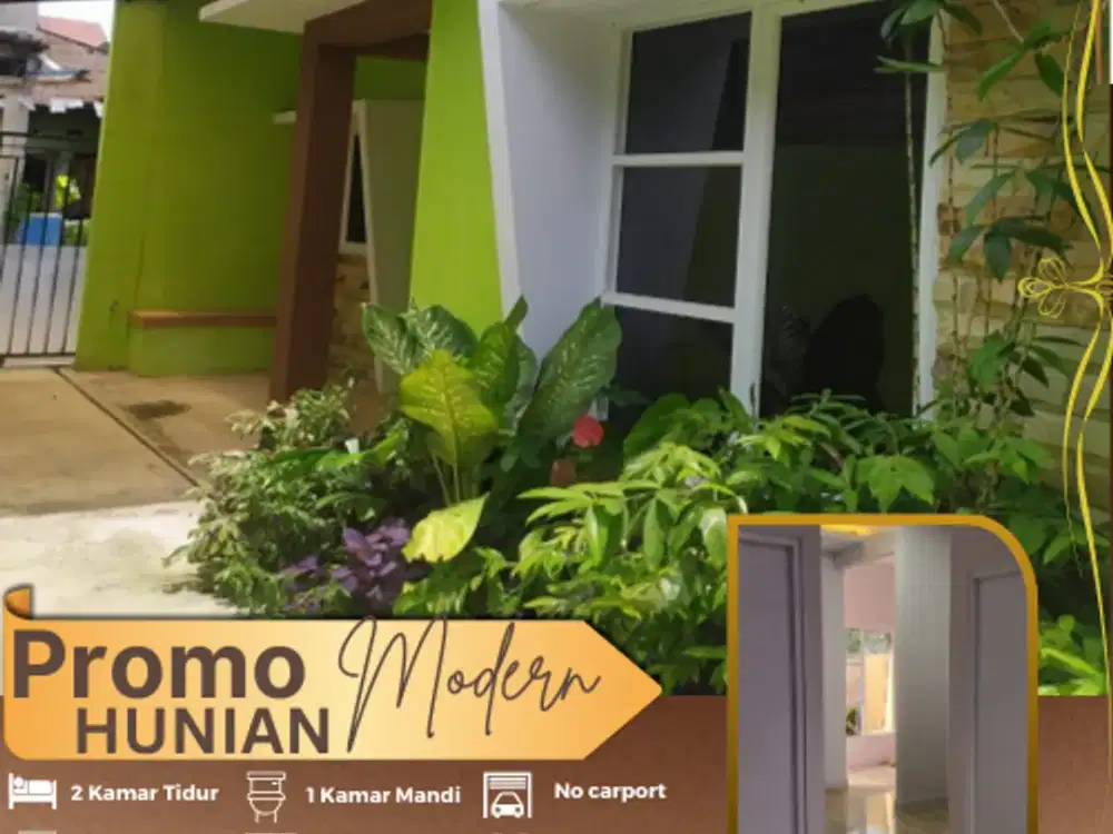 Rumah siap huni 2 kamar desain mewah akses strategis hanya 265juta