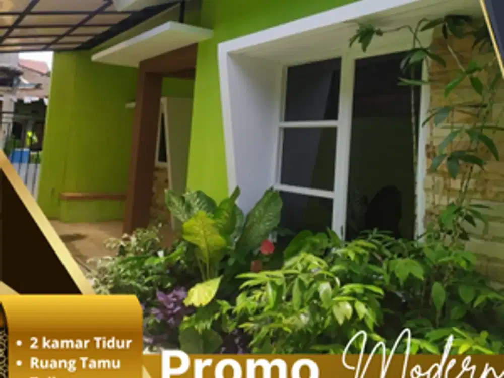 Rumah minimalis 2 kamar siap huni dengan desain semi mewah