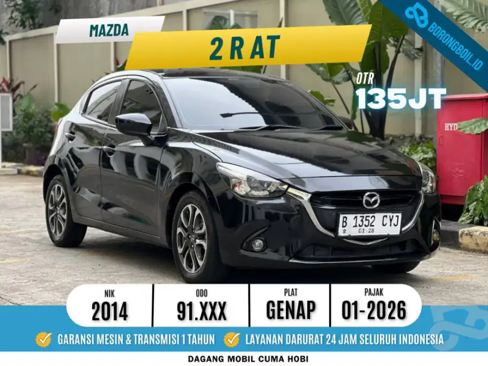 Mazda 2 R AT Skyactiv 2014 Hitam Metalik SIAP PAKAI