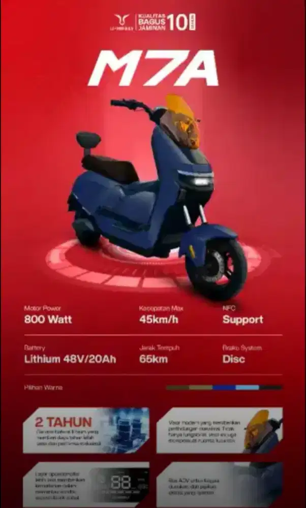 Sepeda Listrik UWINFLY M75A