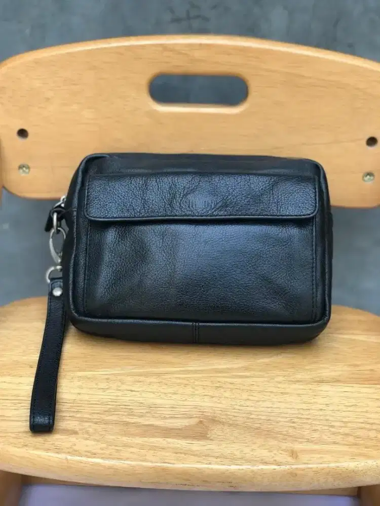 Sirion leather clutch pouch hand bag tas kulit pria original