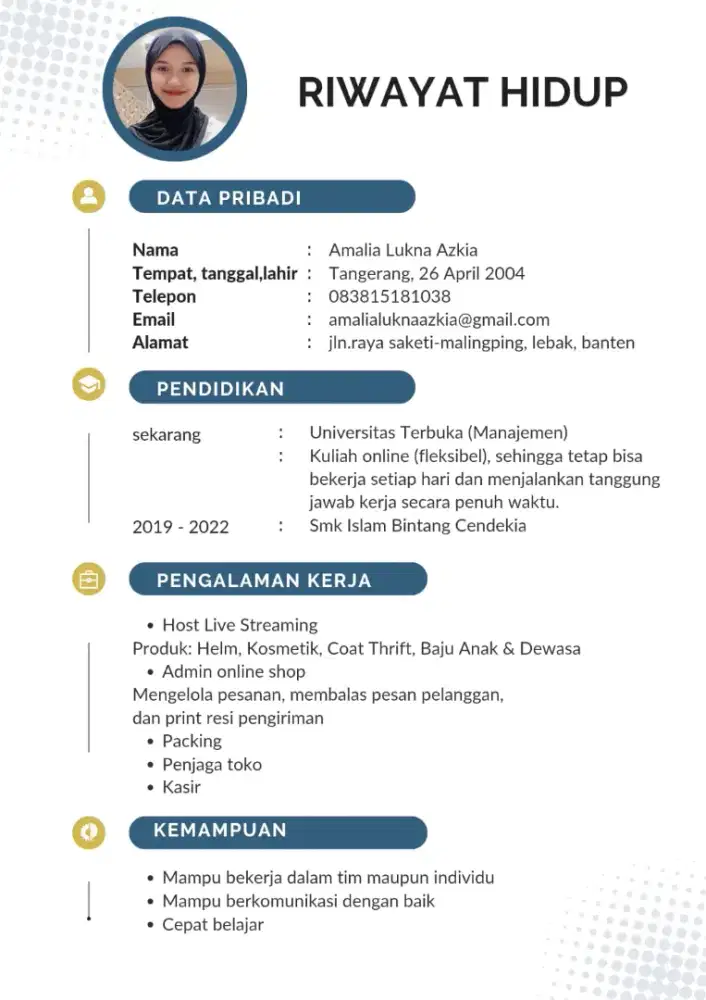 Mencari Lowongan pekerjaan host live/lainnya