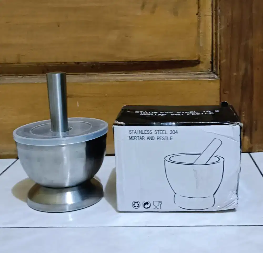 Alat Tumbuk Obat Bumbu Stainless Preloved