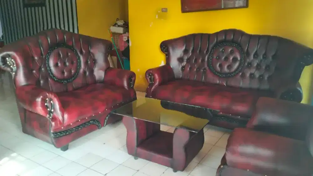 Sofa Set Jumbo maroon