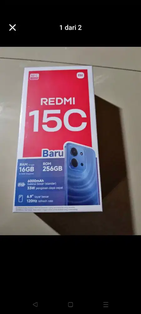 Hp redmi 15C ram 8+8/256