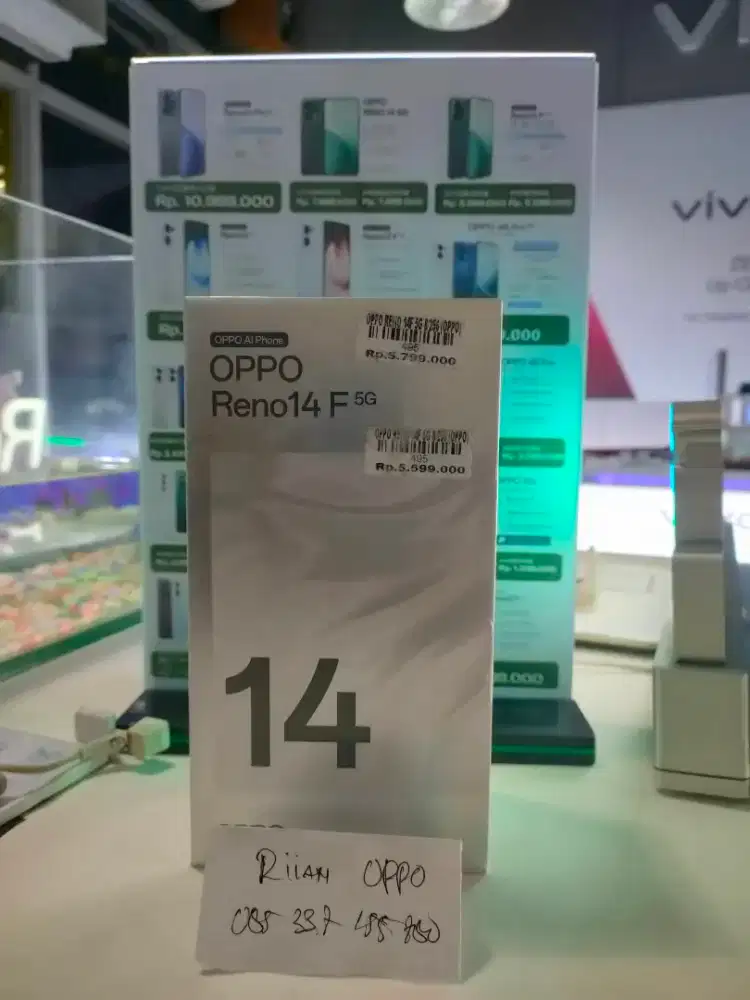 Oppo Reno 14F 5g Ram 8/256gb ATLANTIS DAHSYAT