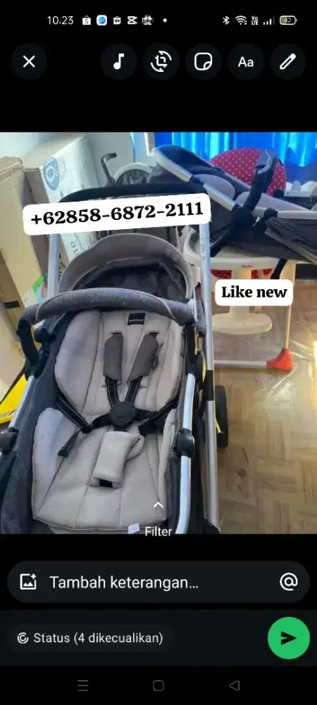 Stroller babyelle duo evogue preloved