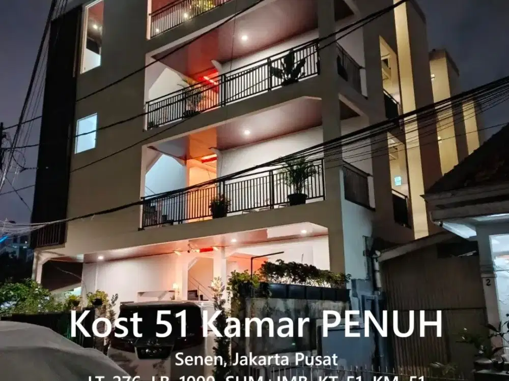 Rumah Kost 51 Kamar Terisi PENUH di Senen, Jakarta Pusat