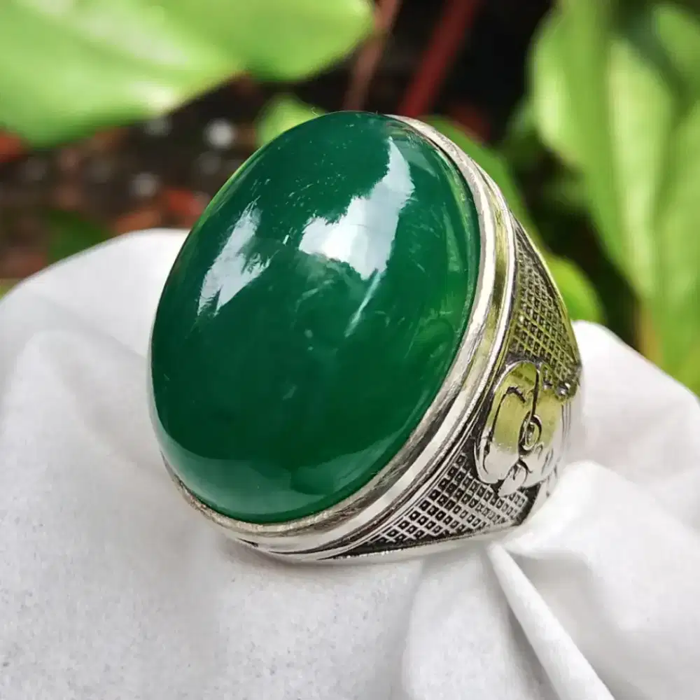 Natural ijo Garut kristal rasa bacan cingcau dim 25*18*10 ring alfaka