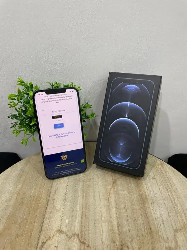 IPhone 12 ProMax 256GB Pacific Blue mulus Fullset BH 100% Bea Cukai