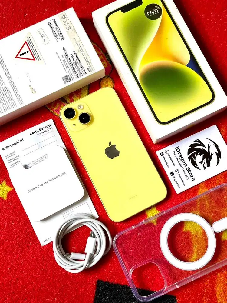 iphone 14 128gb iBox resmi Yellow (rare item) Fullset Mulus