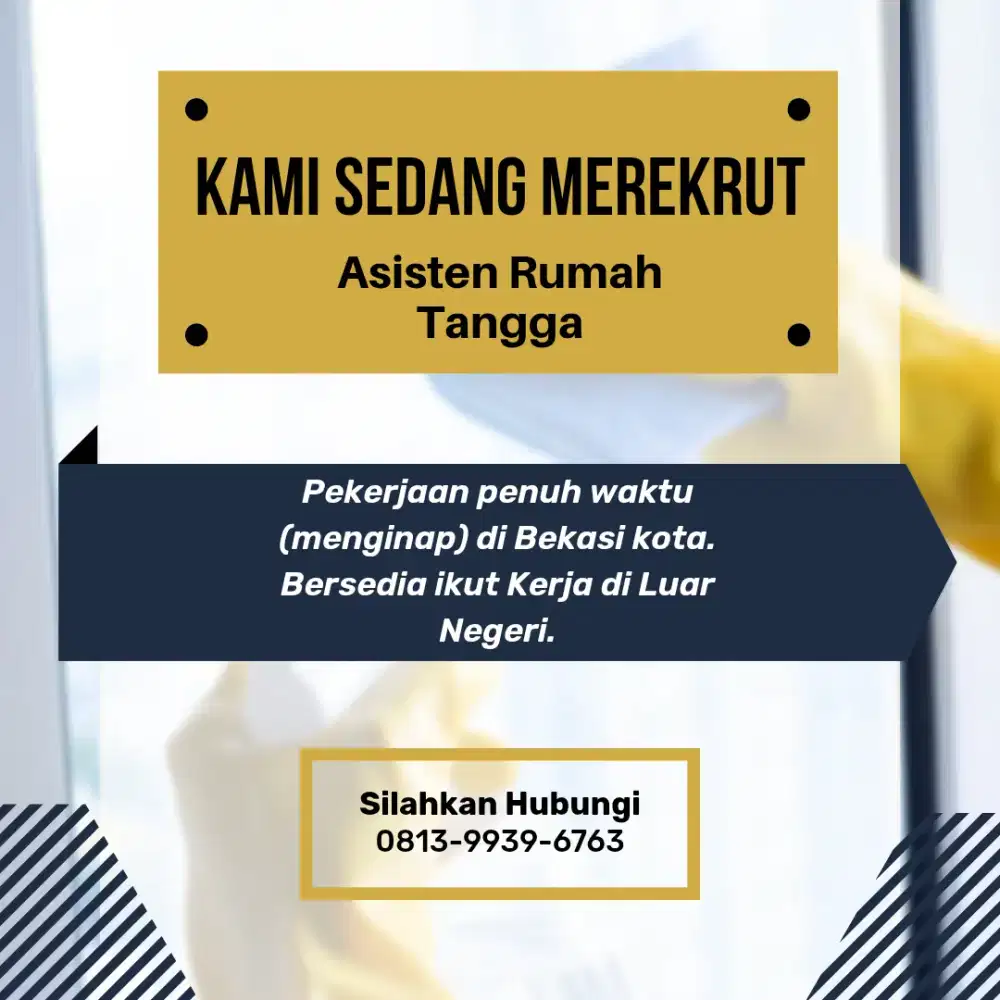 Dicari Asisten Rumah Tangga