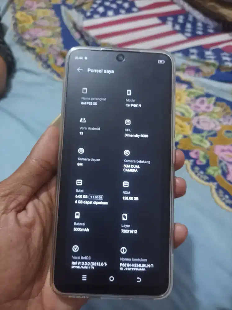 hp itel p55 ram 6+6/128 gb 5G