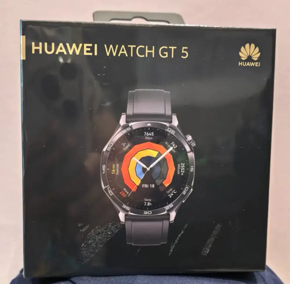 Baru, segel! Huawei Watch GT5 hitam, 46mm