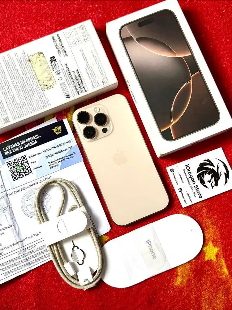 iphone 16 Pro 128gb resmi Bea Cukai Dessert Titanium