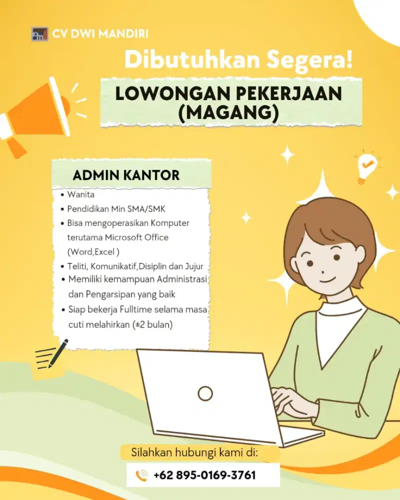 Lowongan pekerjaan administrasi kantor