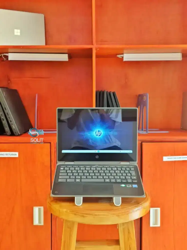 hp chromebook x360 11 g3 celeron n4020 touchscreen flip laptop sekolah