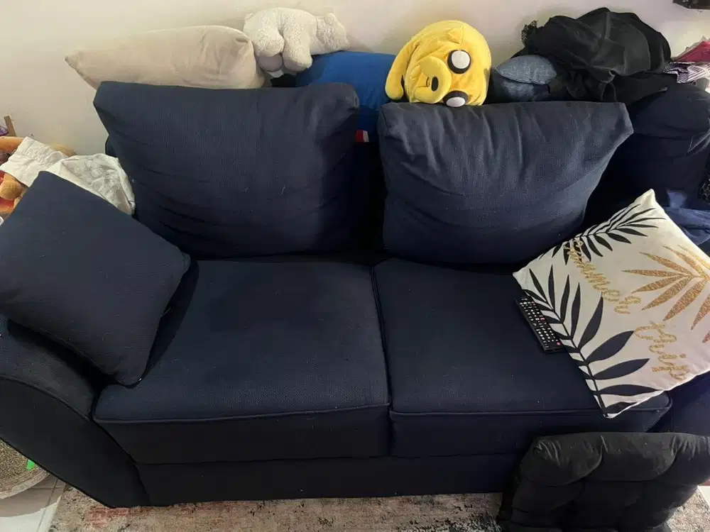 Sofa minimalis 2 seat warna blue