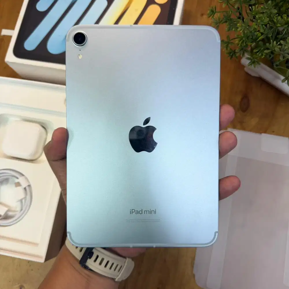 Rare iPad Mini 7 256GB cellular wifi Blue Full Original pajak resmi