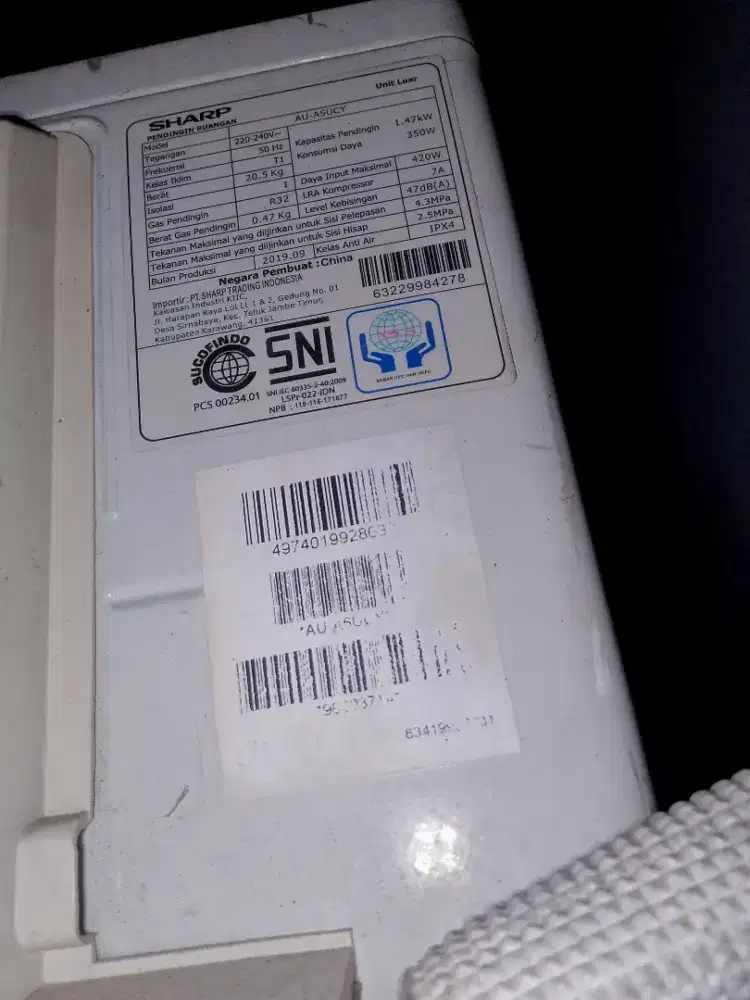 Dijual AC bekas 0.5pk