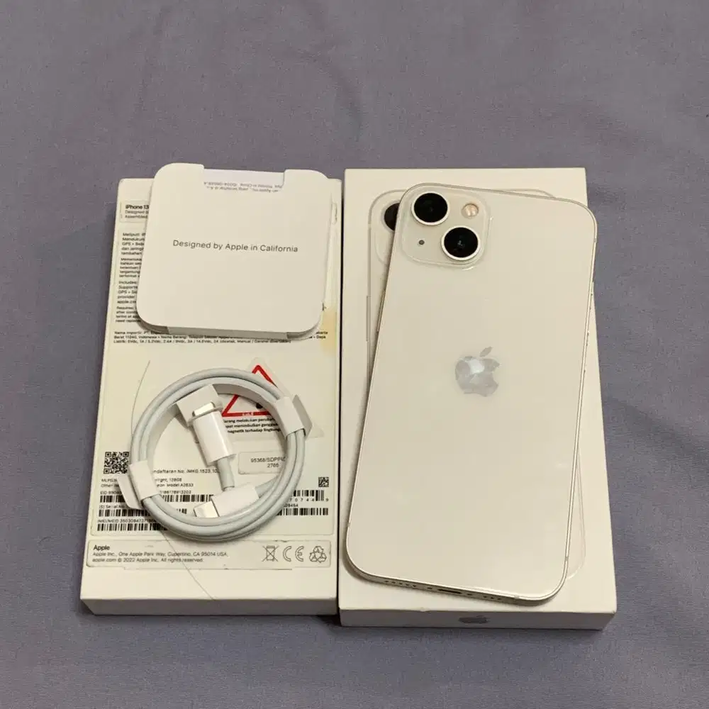 Iphone 13 128gb ibox starlight bh 88 garansi on desember 2025