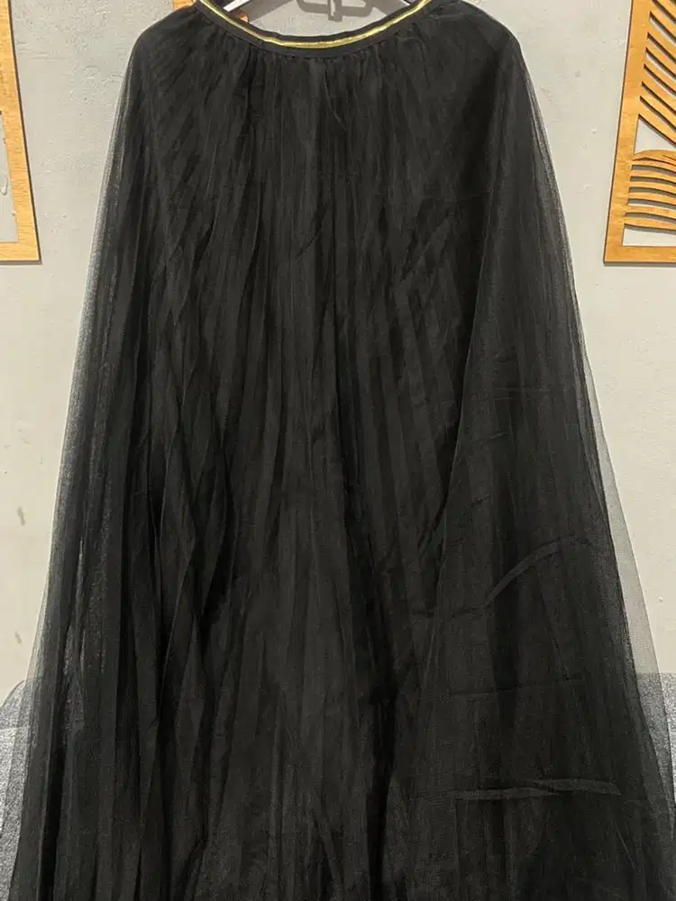 Rok tutu hitam 3 layer