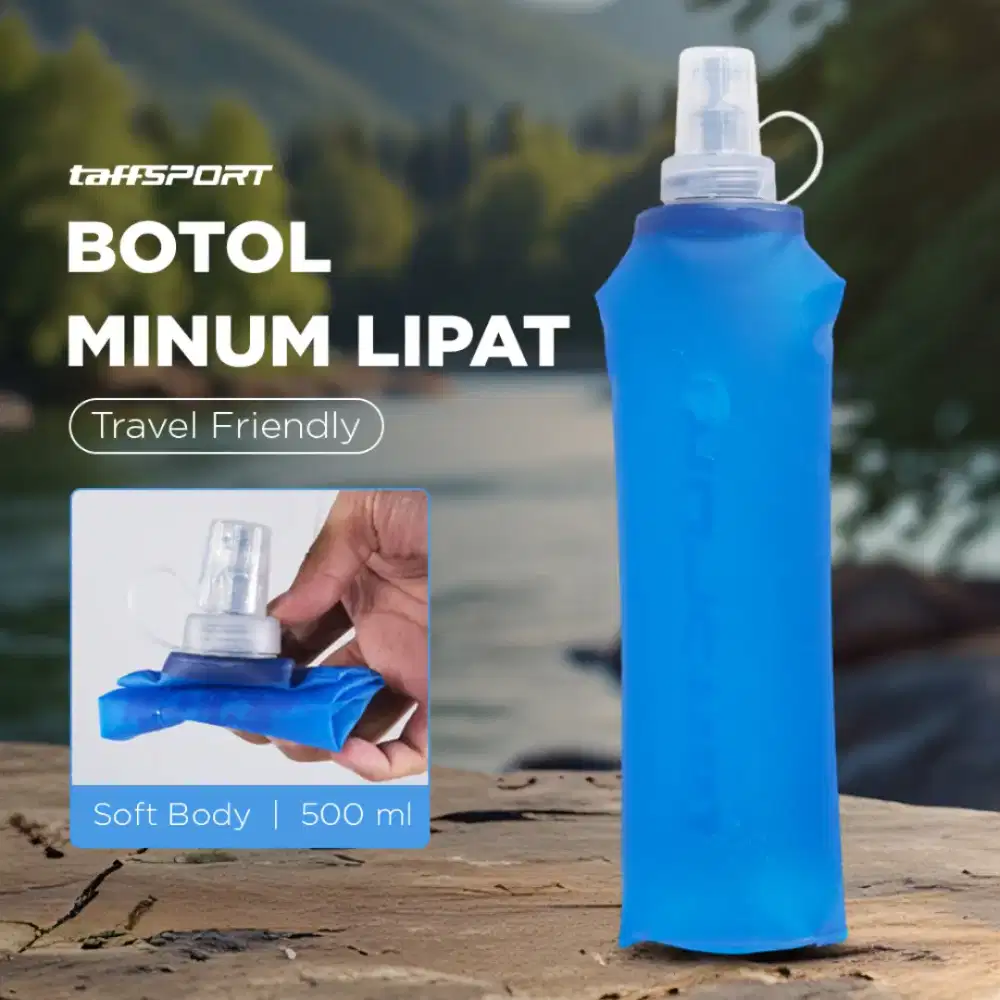 Botol Minum Lipat Soft Flask 500ml TPU Portable Olahraga Hiking Lari