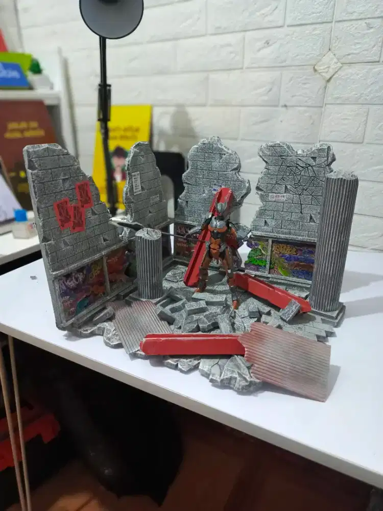 Diorama Reruntuhan Urban City Perang Action Figure Gundam Model Kit
