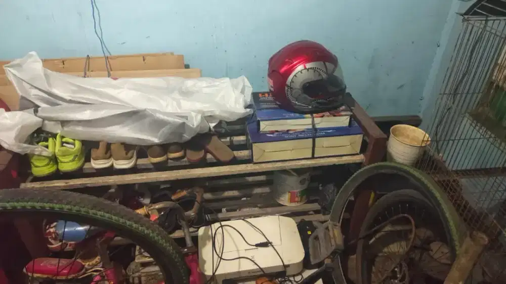 FS Kandang Kucing Anggora+Helm Fullves+ Satu Sepeda Warna Hijau