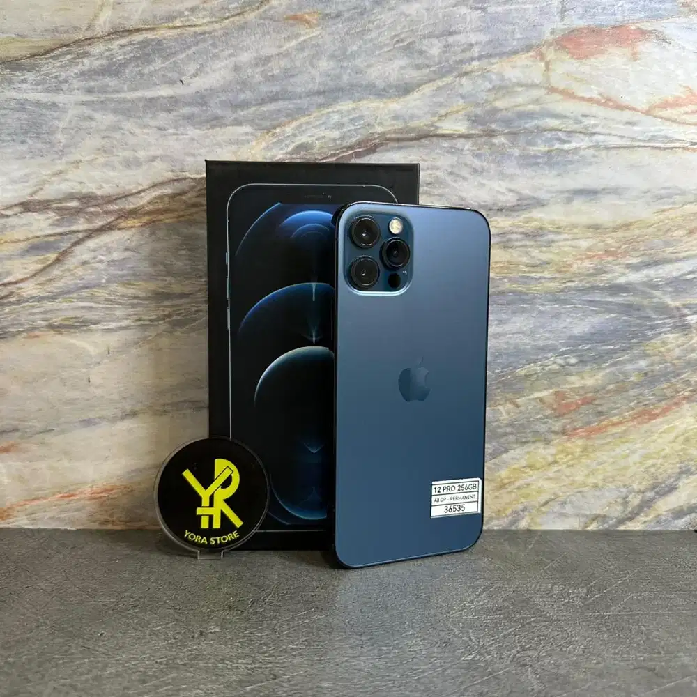 iPhone 12 Pro 256GB Blue All Op Permanent Fullset - Mulus