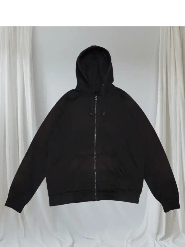 Hoodie Zipper Hitam L fit XL