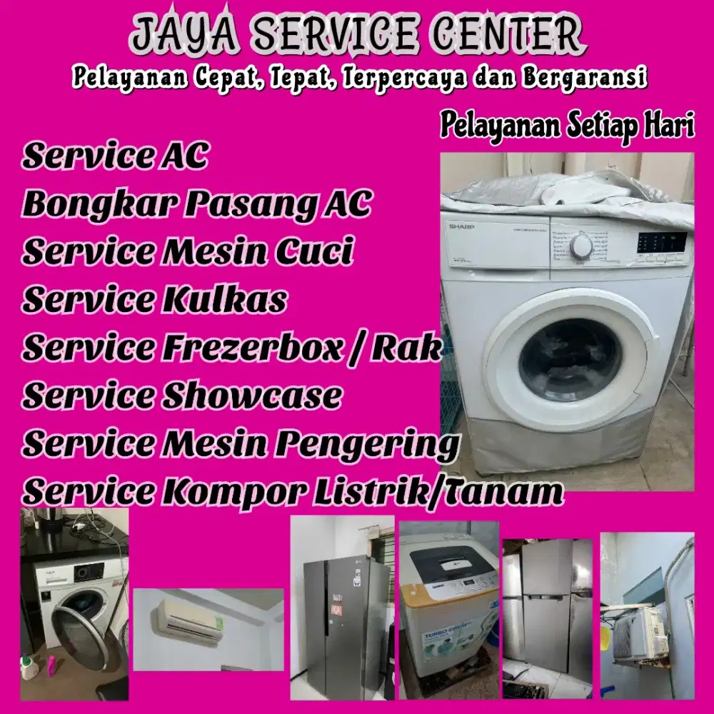 Service Mesin Cuci Bongkar Pasang AC Servis AC Kulkas Frezer Buduran