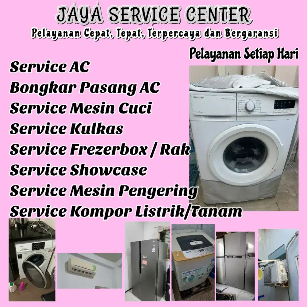 Service AC Bongkar Pasang AC Servis Mesin Cuci Kulkas Frezer Krembung
