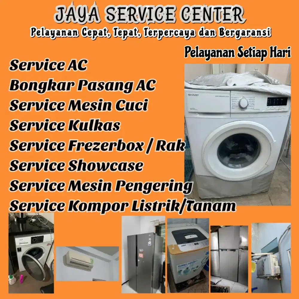 Service Mesin Cuci Kulkas Bongkar Pasang AC Servis AC Frezerbox Tarik